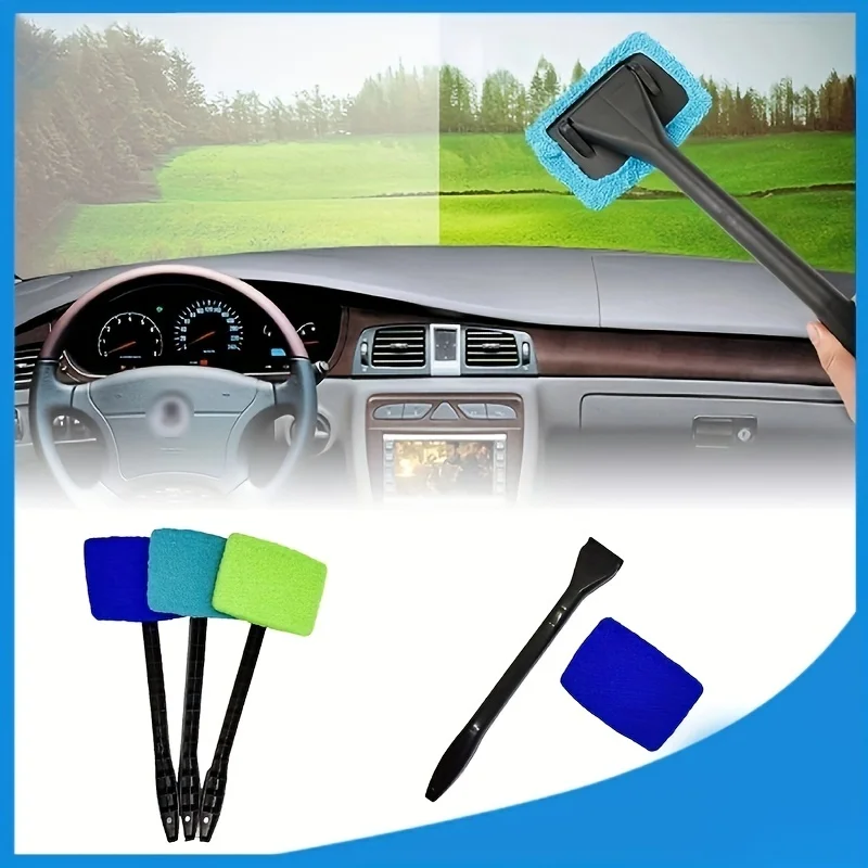 1pc, Car Defog Wipe Window Wiper Car Home Dual-use Detachable Dust Duster Cleaning Wipe Window Glass Cleaning Brush