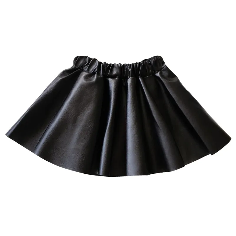 New Spring Autumn winter Girls Kids Leather PU Skirt Comfortable Cute Baby Children Clothing