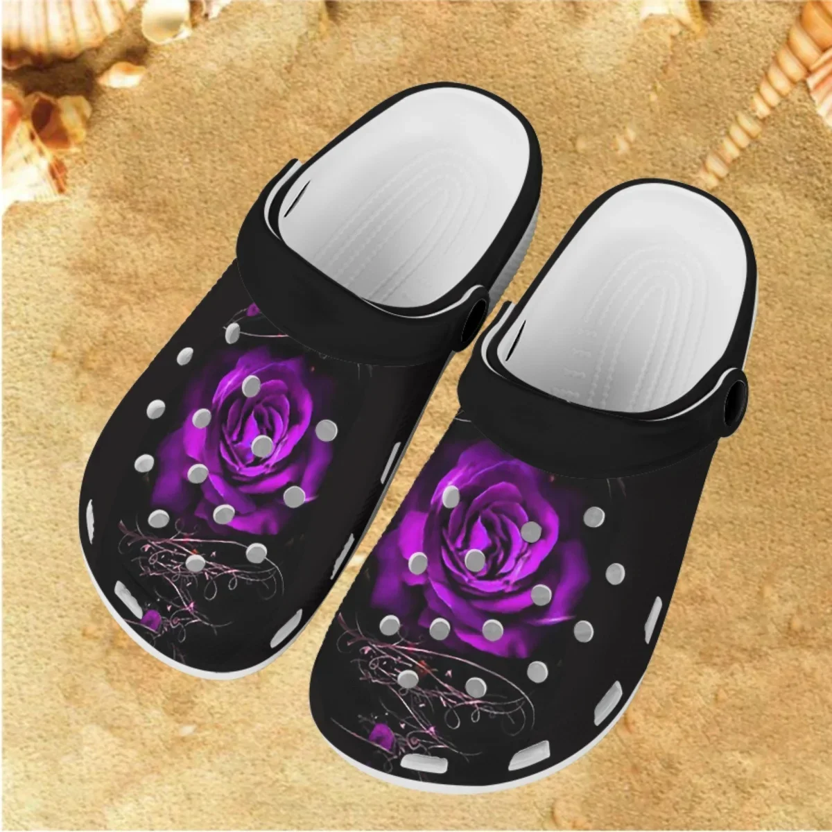 Slippers Women 3D Rose Designer Fashion Ladies Sandals Lightweight Non-slip Flat Slides For Home Travel Zapatos Planos