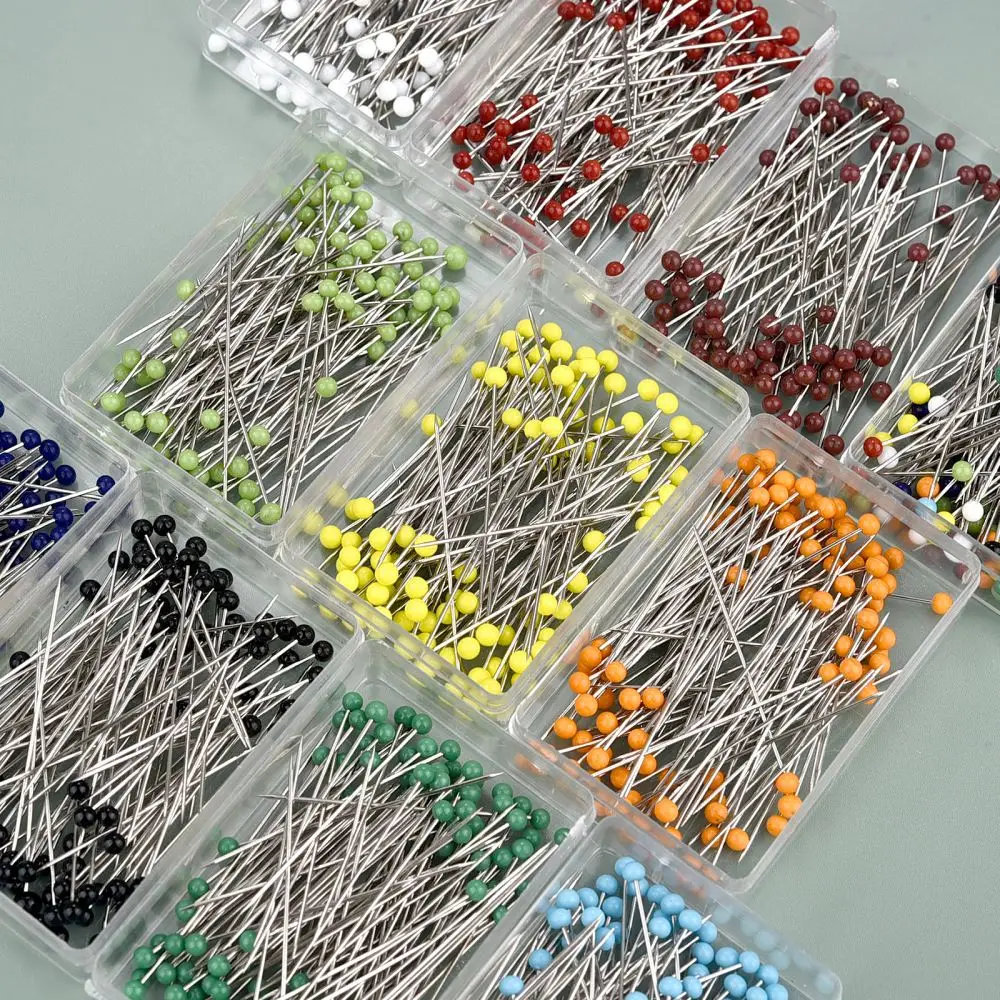 Schneiderei Stifte Stickerei Patchwork Handarbeiten Position ierungs stifte Edelstahl Nähnadel DIY Näh zubehör 100 stücke – Detail 2
