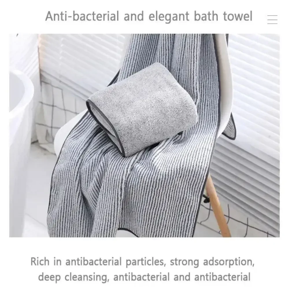 Description Picture 3 of itemThickened Bath Towels for The Body Microfiber Towel for Gym Sports Shower Robe for Spa Beath Home