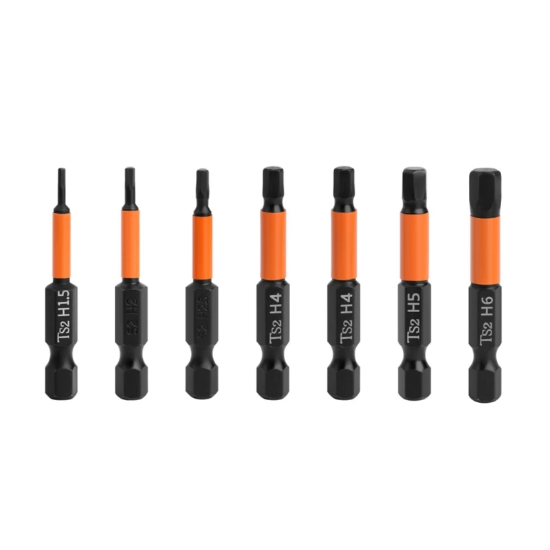 

7Pcs Magnetic Allen Wrench Drill Bit Set H 1.5-H6 MetricImpact Head Screwdriver Bit Set 1/4 Inch Bit