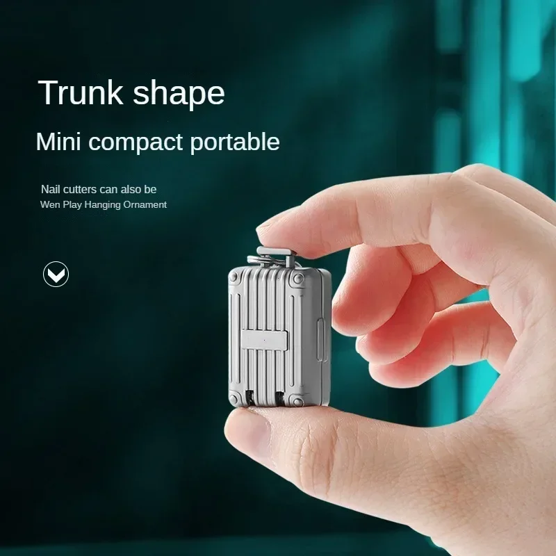 Exquisite Luggage Keychain Foldable Nail Cutter Stainless Steel Nail Clippers Rotary Toenail Fingernail Manicure Trimmer