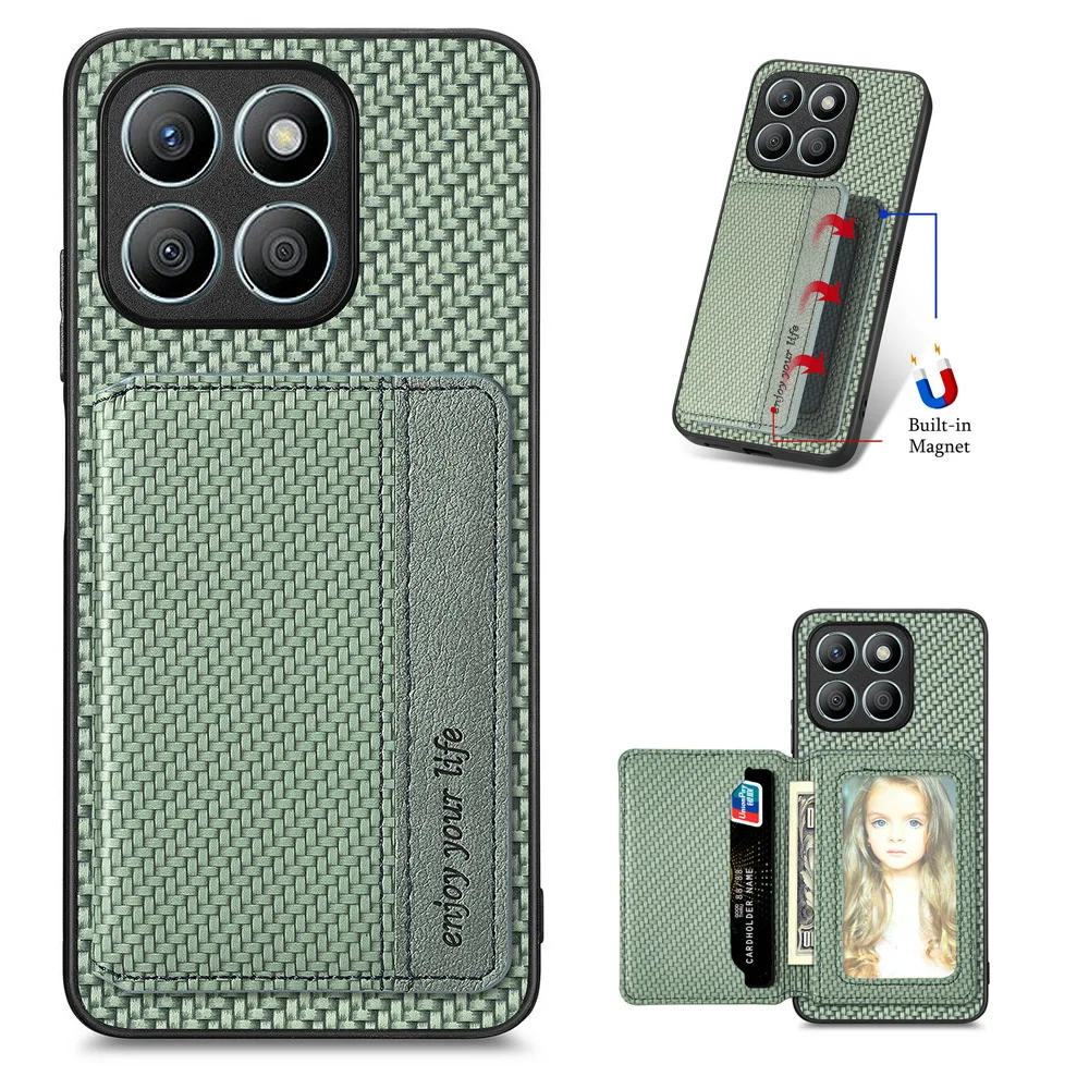 Anti-Theft Leather Phone Case with Magnetic Card Cover
