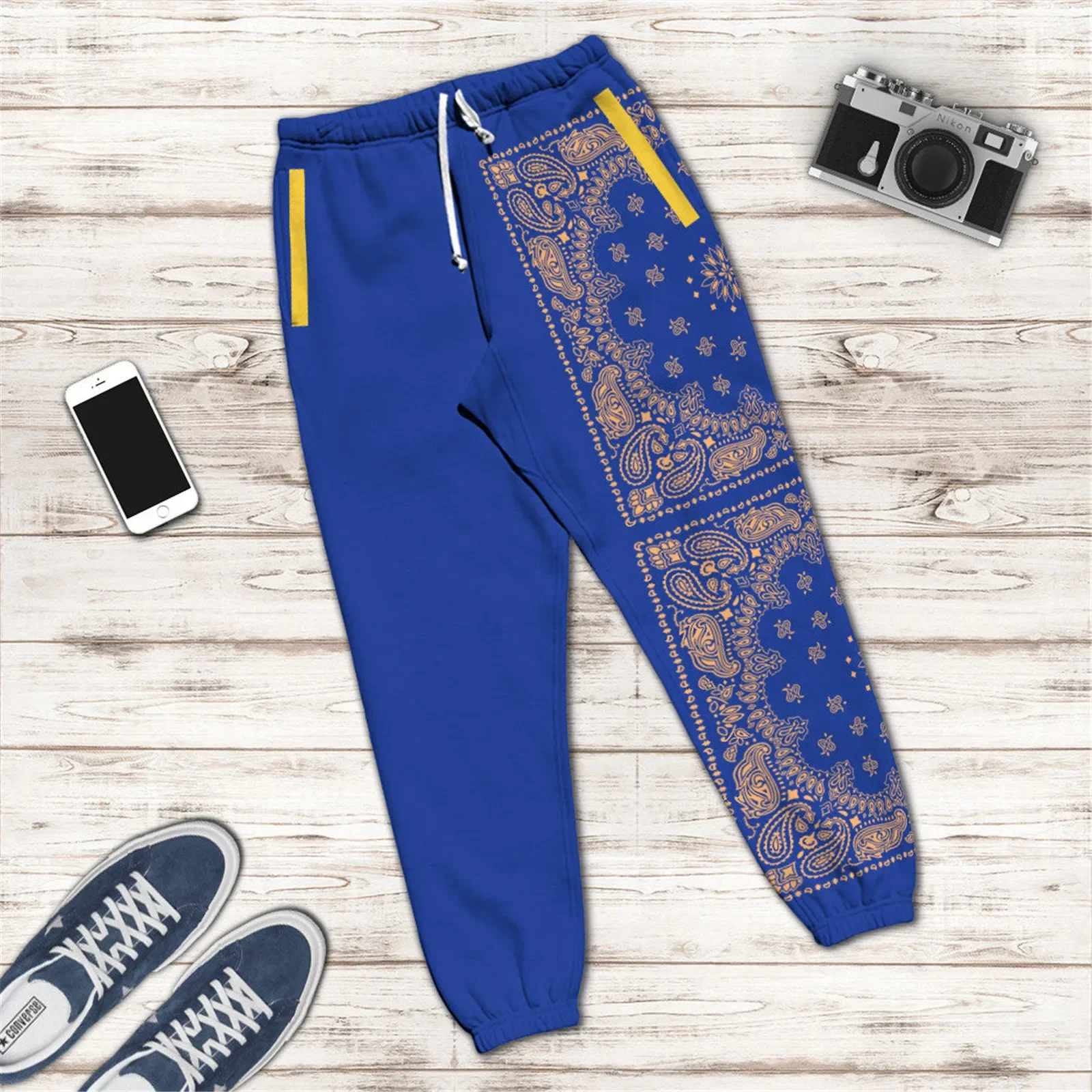 HX Royal Blue Clothing Retro Tattoos Anime Art Print T-shirts Sweatshirts Hoodie Pants Male Female Cosplay Costumes Dropshipping 5