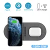 46694-84080b.jpg Chargeur sans fil 2 en 1 pour iPhone 14, 13, 12, 11 Pro, XS, Poly X, 8