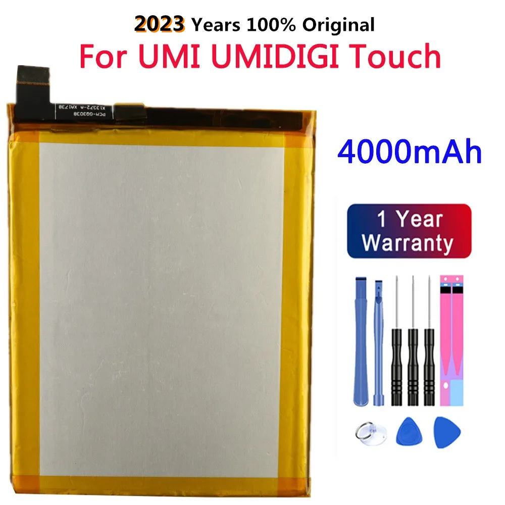 

2023 New 100% Original 4000mAh UMI Phone Battery For Umi Umidigi Touch Replace High Quality Replacement Batteries + Free Tools