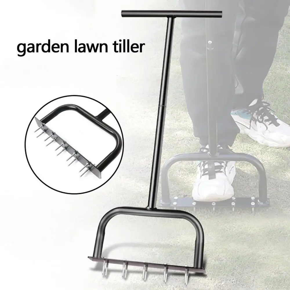 Description Picture 5 of itemStand Garden Digging Tools Soil Intake Scarifier Nail Lawn Orchard Scarifier Lawn Aerator Grass Cultivator Seed Planting