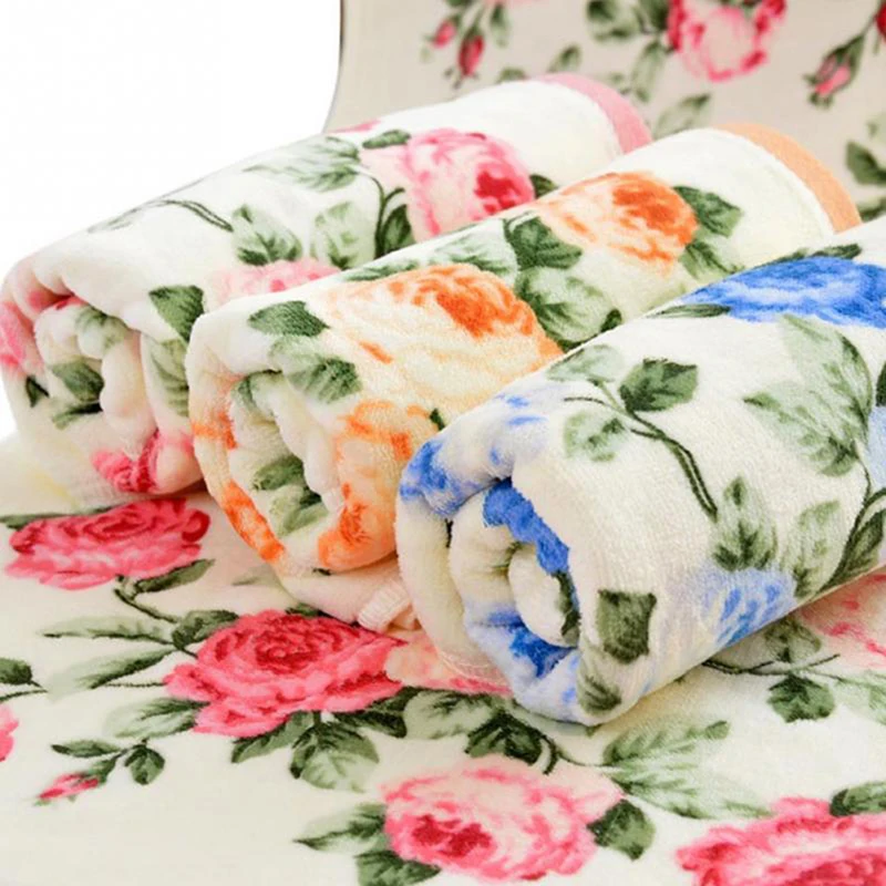 Soft Peony Flower Printing Towels Quick Dry Bathroom Towels Face Cloth Home Textile Hotel Supplies 2024 New 6