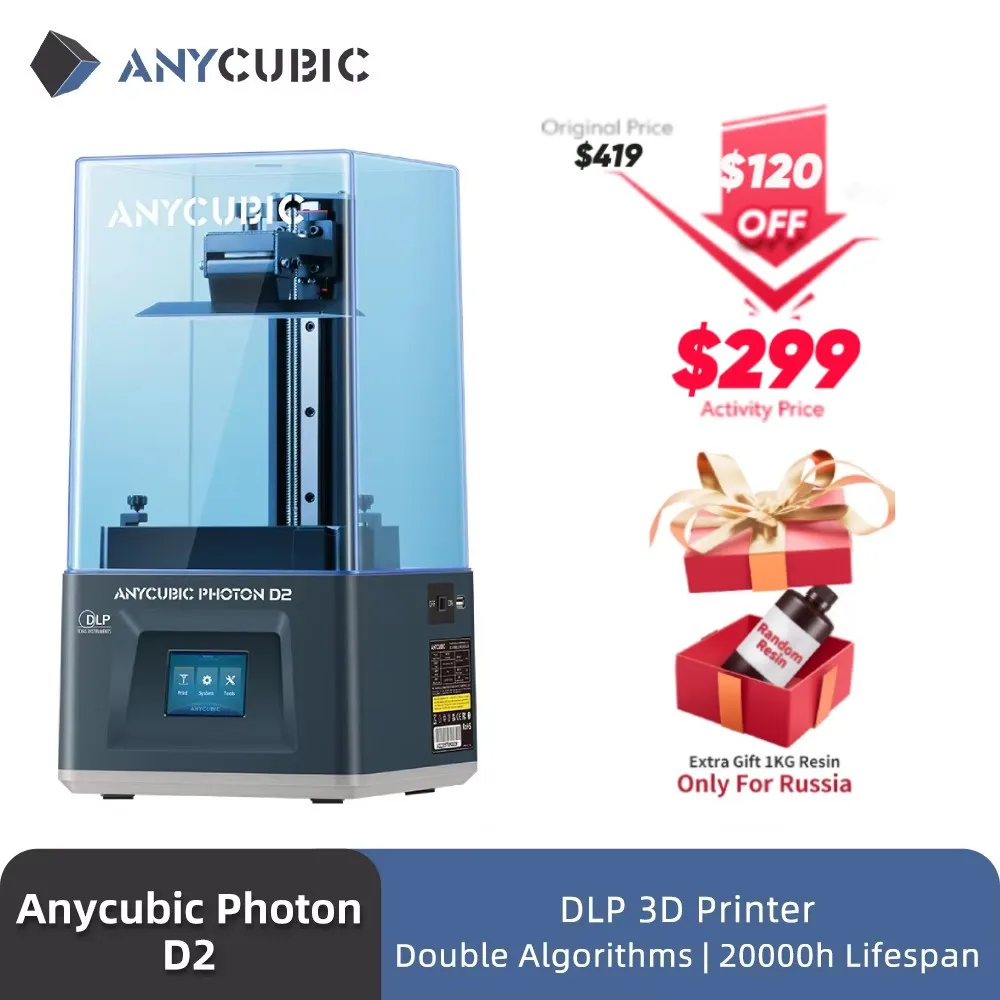 ANYCUBIC Photon D2 DLP 3D Printer Double Algorithms Ultra High