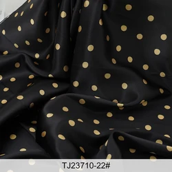 Colorful Polka Dots Silky Satin Fabric - Soft, Elegant Material for DIY Dresses, Linings, and Clothing Sewing Projects (22)