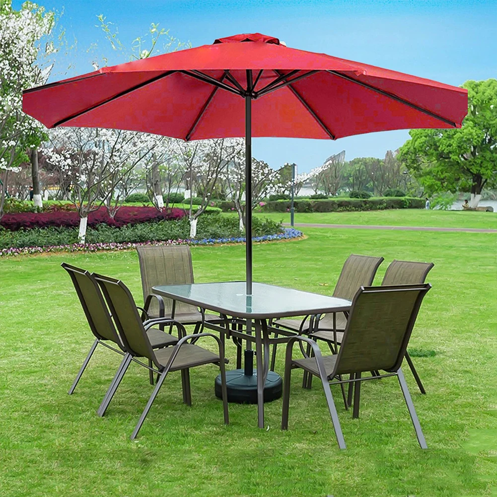 6 Bones Umbrella Replacement Canopy Without Stand 2m Parasol Umbrella Surface Waterproof UV Protection for Outdoor Beach Garden