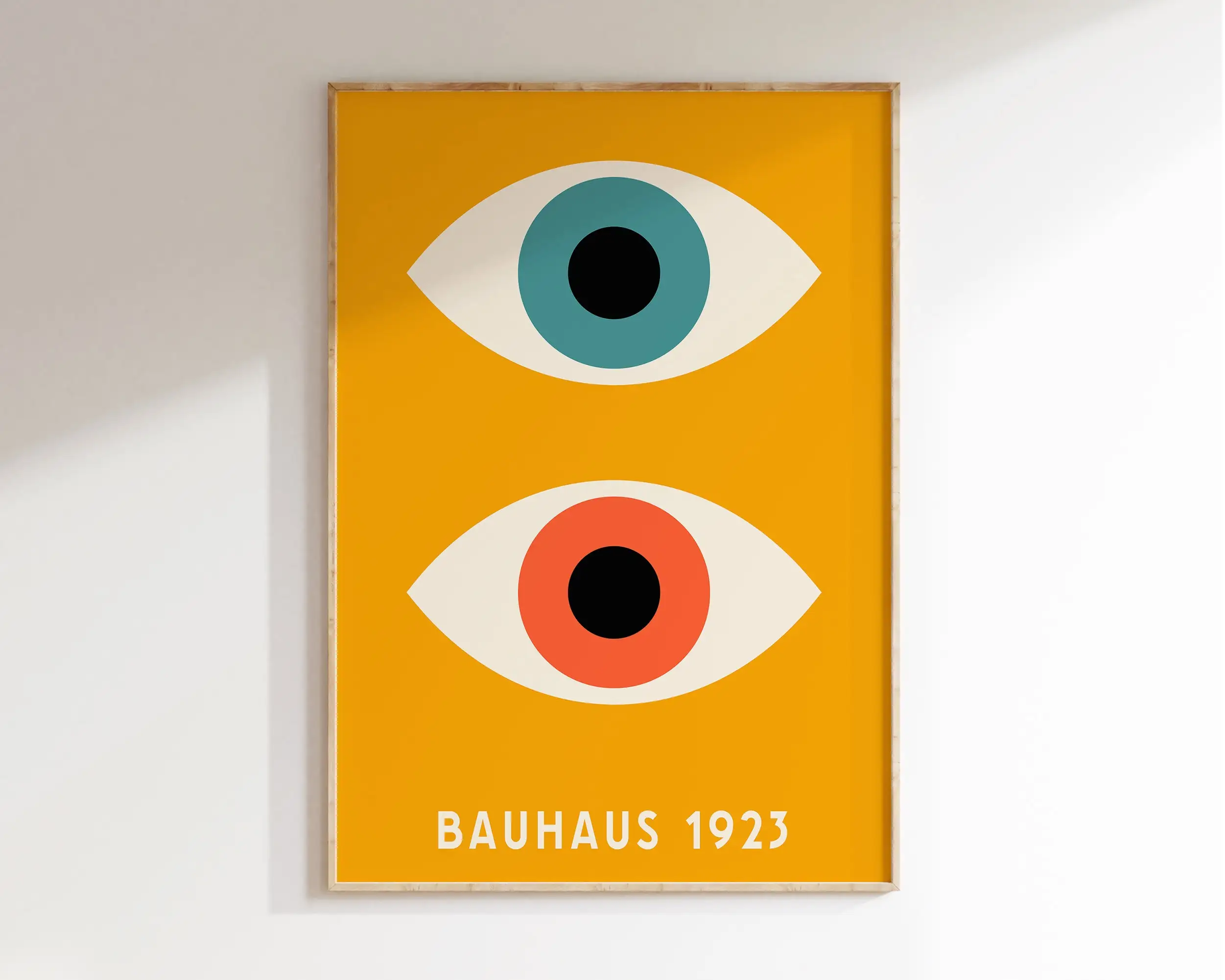 Modernist Bauhaus Geometric Canvas Poster Retro Mid Century Home Decor Wall Art