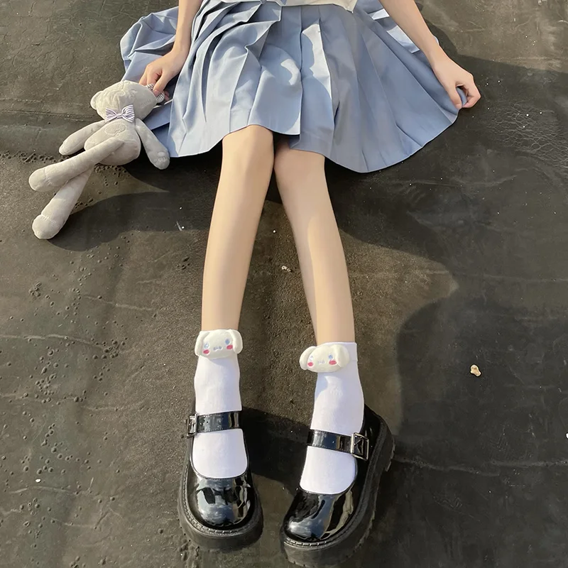

3D Аниме Kawaii Sanrioed хлопчатобумажное искусственное платье Kuromi Melody Cinnamoroll женское платье с защитой от запаха и пота модный подарок для девушки