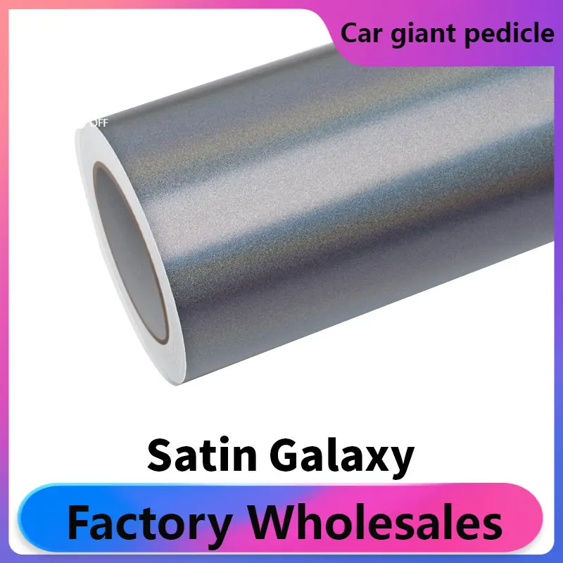 

ZHUAIYA Holographic Gloss Galaxy silver Vinyl Wrap film wrapping film bright 1.52*18m quality Warranty covering film voiture