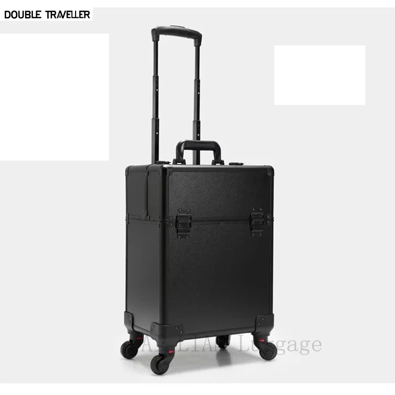 New Trolley luggage make up organizer suitcase Trolley cosmetic bag makeup travel rolling luggage large Multi-layer Beauty case