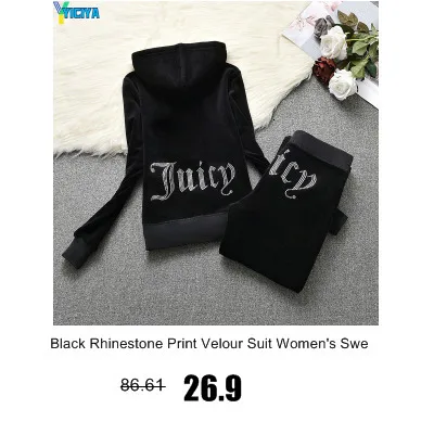 YICIYA Juicy Tracksuit Spring/Fall 2022 Women's Brand Velour Tracksuit Suit Women Velvet Zipper Sweatshirt And Pants Fat Sister