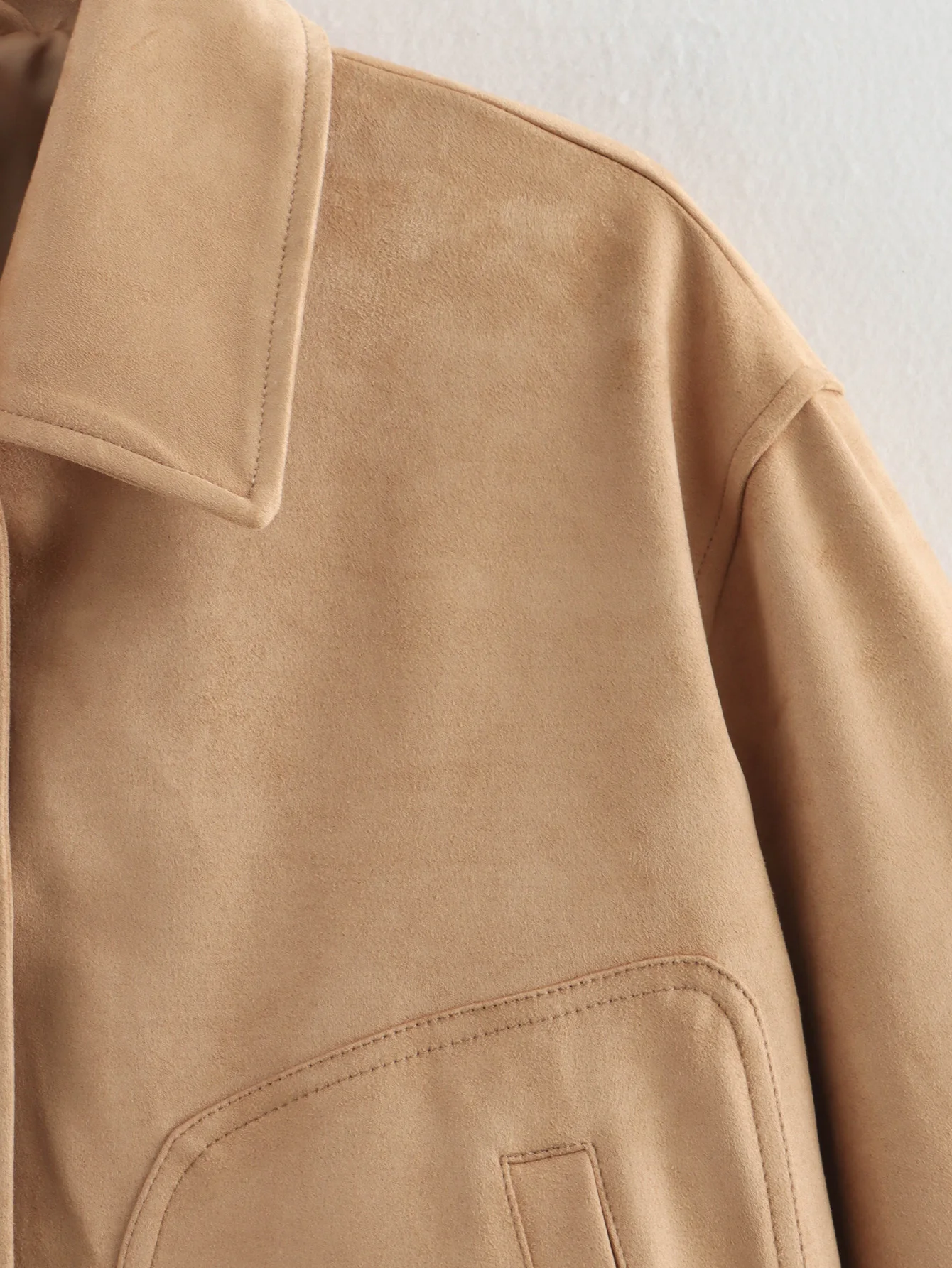 Jackets Coat Women's Outwear Khaki Cropped Clothes Elegant With Button Long Sleeve Tops inszart Streetwear Woman Fashion Jacket