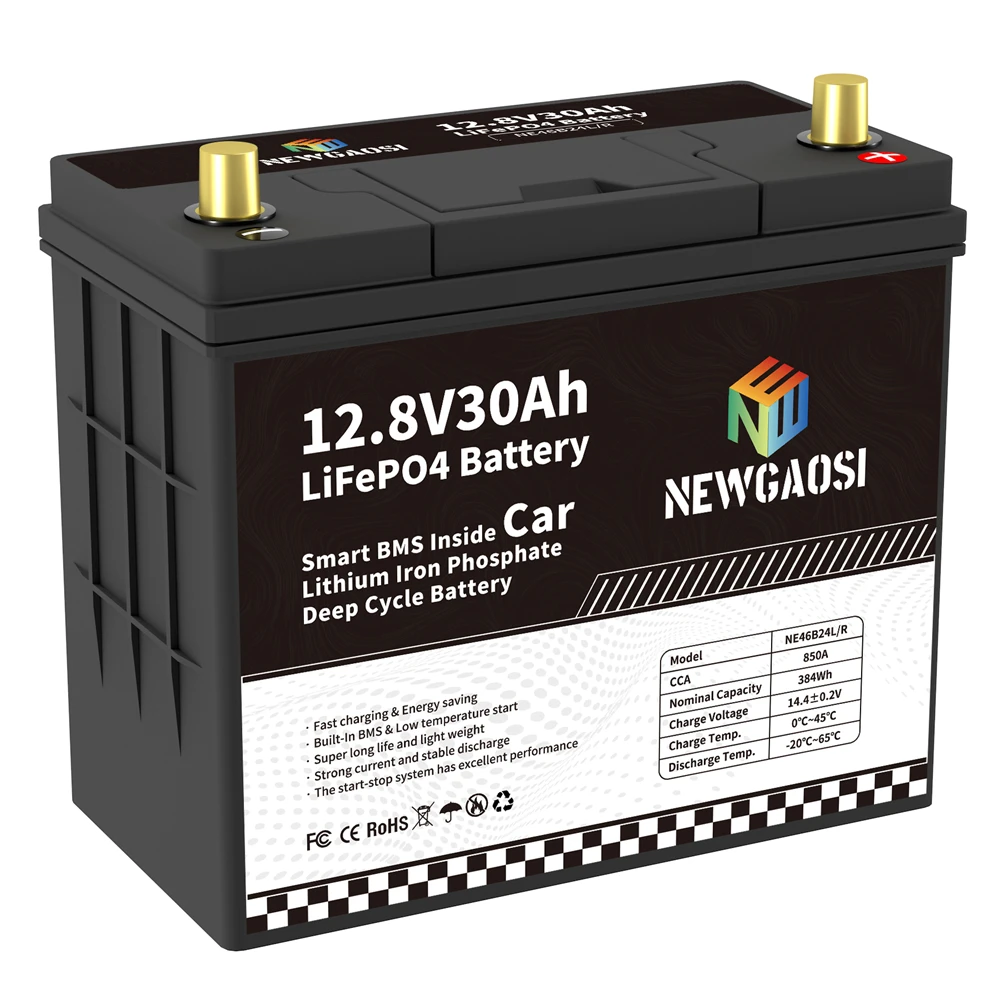 Batterie LiFePO4 12,8 V / 30 Ah / 384 Wh avec BMS