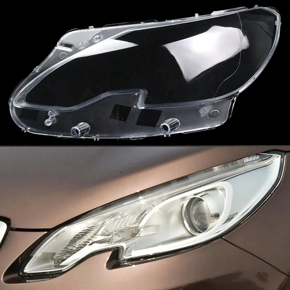 

Чехол для передней фары автомобиля Peugeot 2008 2014 ~ 2018, чехол для передней фары, чехол для автомобильной фары, стеклянный абажур для автомобиля, Прозрачный чехол для лампы