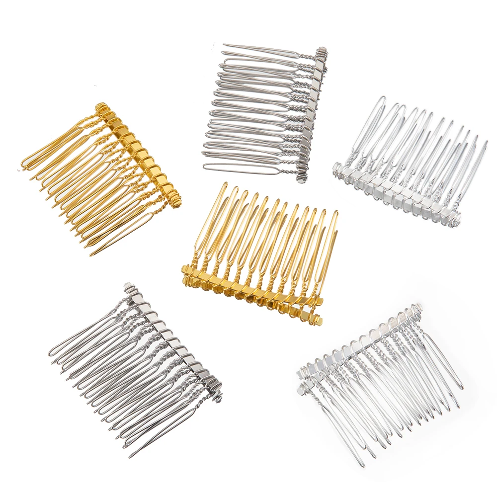 

10Pcs Metal 12/15 Tooth Hair Comb Blank Base Antiquity Hairpin for DIY Jewelry Making Hair Accessories Findings Wholesale