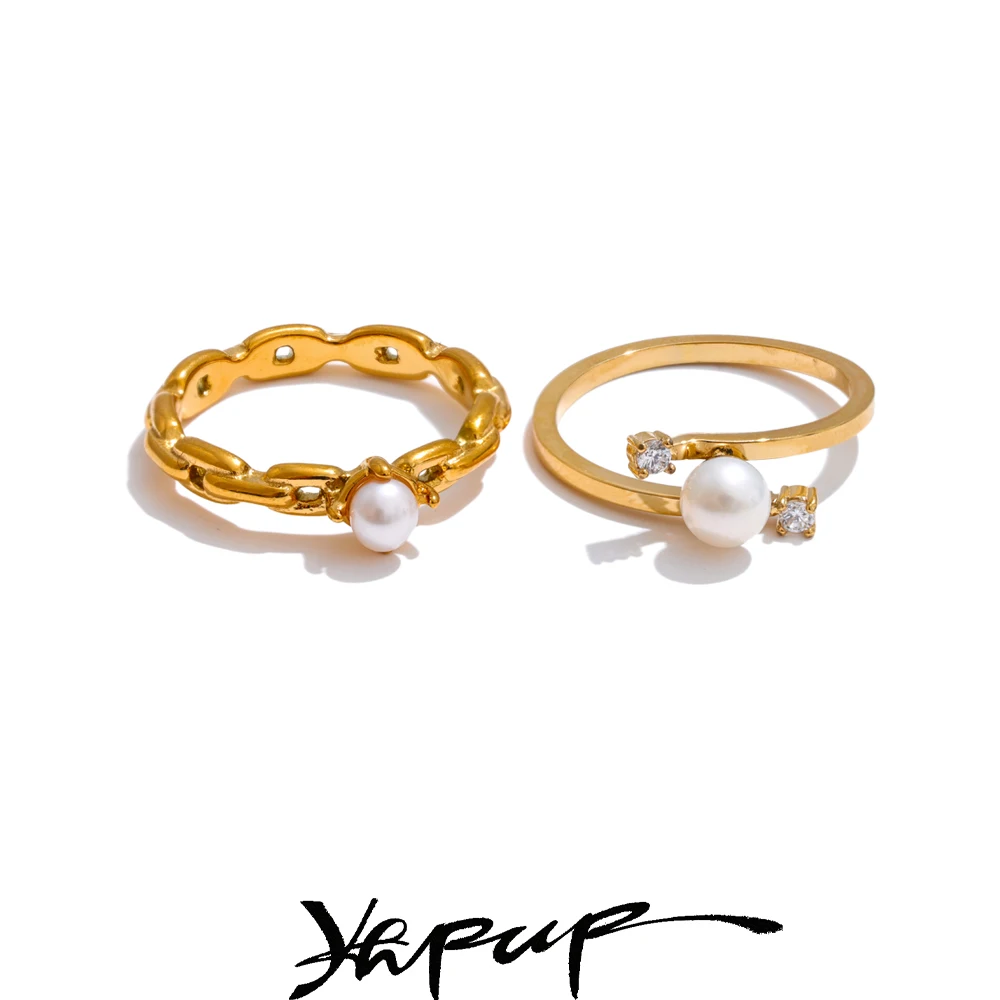 Yhpup Finger Ring 18K Gold PVD Plated