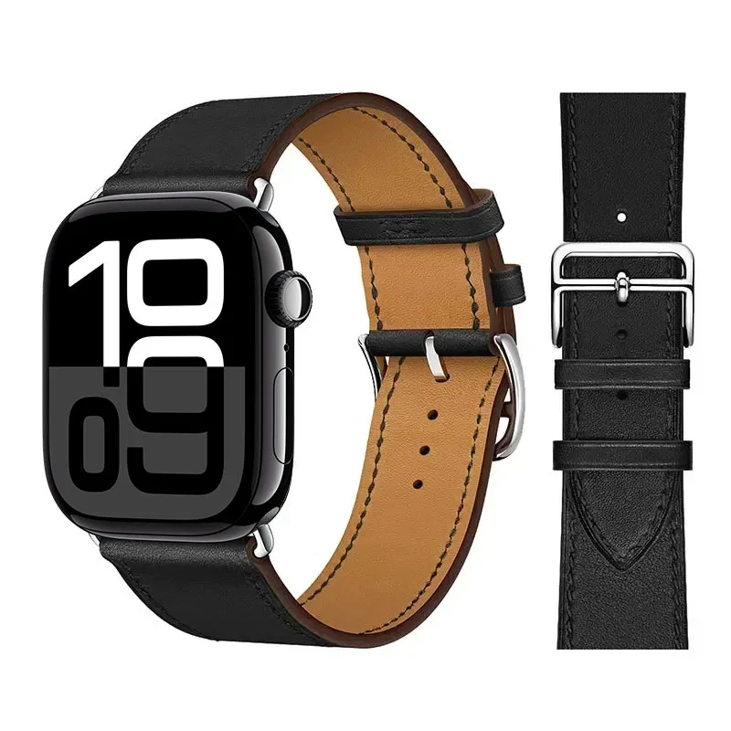 Elegant Leather Strap for Apple Watch - Business Bracelet Edition