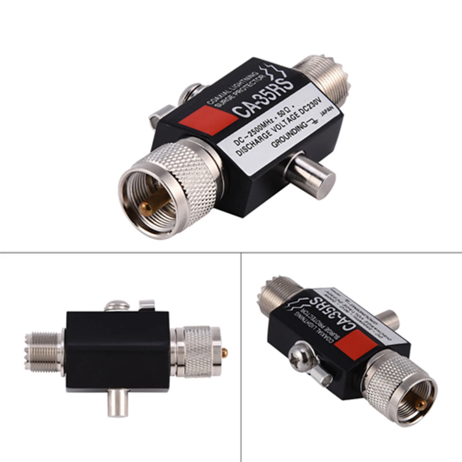 CA-35RS Coaxial Lightning Surge Protector Arrester Male to Female UHF Connector 0-2500MHz 400w 50 ohms
