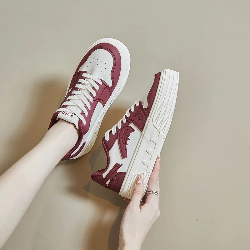 

Кроссовки женские на платформе, на шнуровке, повседневные низкие, удобная обувь на плоской подошве, весна-осень