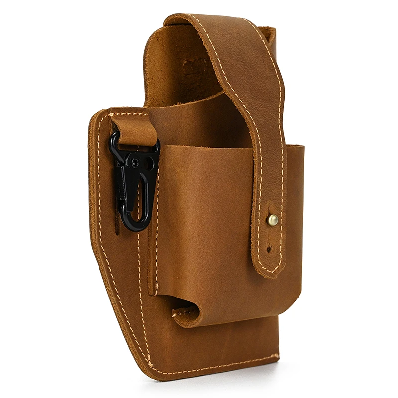 

Crazy Horse Man Waist Bag Cow Leather Male Fanny Pack Leisure Belt Pouch For Man Genuine Leather Men Fanny Pack Wear A Belt Bag