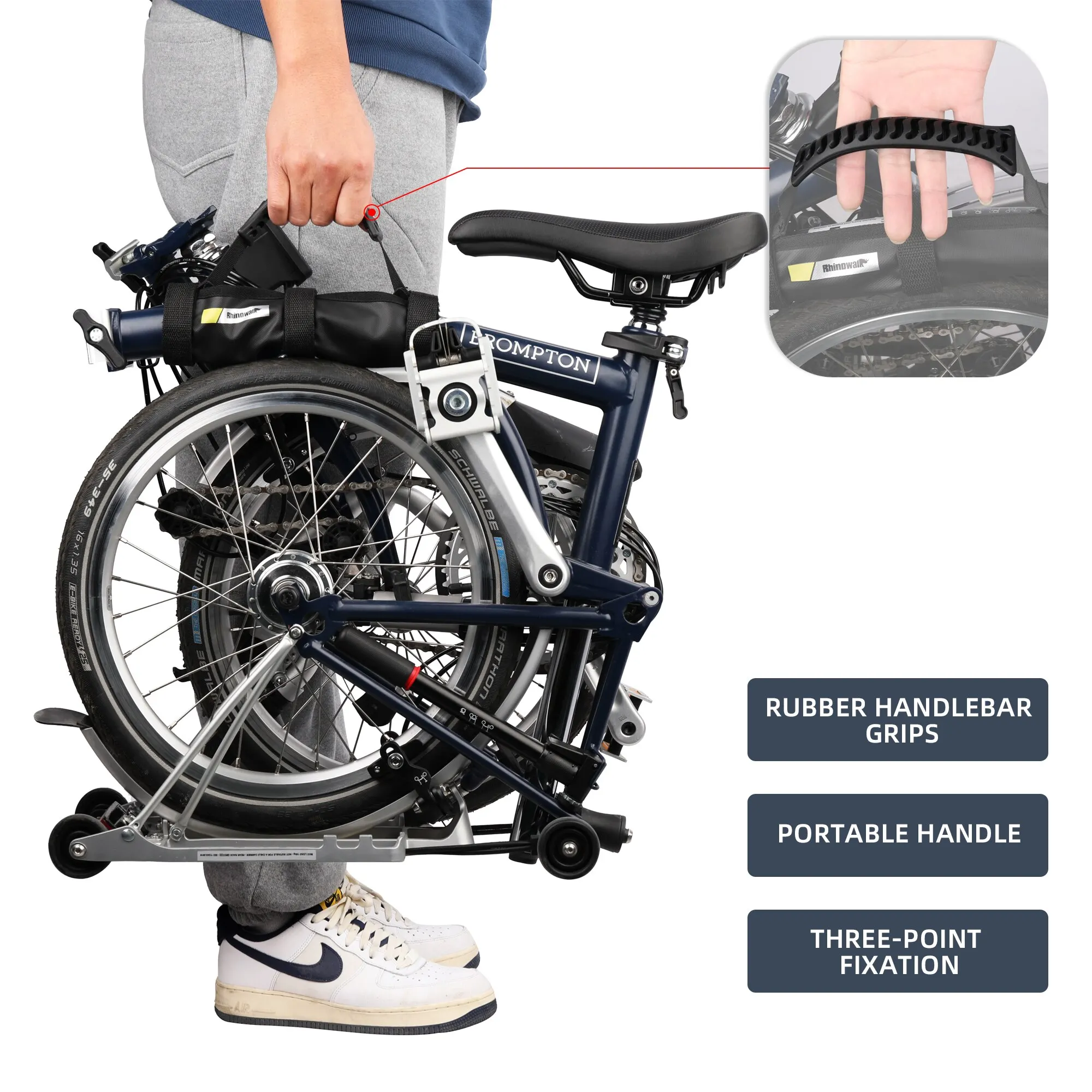 Rhinowalk Hand Carrying Handle Strap for Folding Bike Kick Scooter