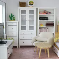 1PC 1:12 Dollhouse Miniature Wood/White Color Bookcase Rack Study Living Room Decoration Doll House Accessories Furniture Model 1