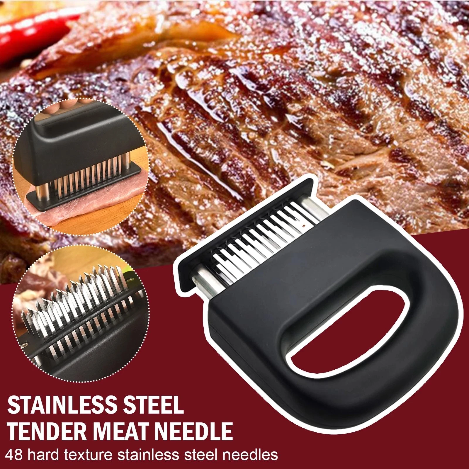 1PC Retractable Meat Tenderizer for meat tenderizer meat hammer