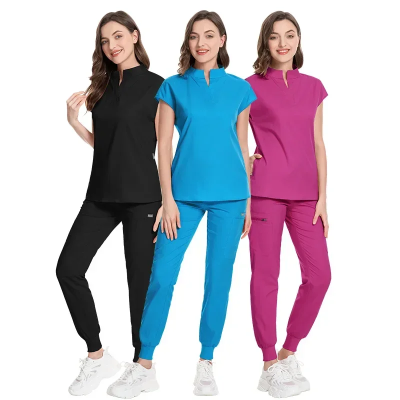 

의료복 세트 Medical Uniform Women Scrubs Sets Tops Pant Surgical Gowns Nurses Accessories Pet Shop Doctor Beauty Spa Salon Clothes