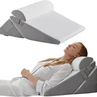 Ensemble d'oreillers orthopédiques 10 en 1, 3 pièces, Support de tête de lit en mousse à mémoire de forme réglable, conception multifonctionnelle pliable et antidérapant 1