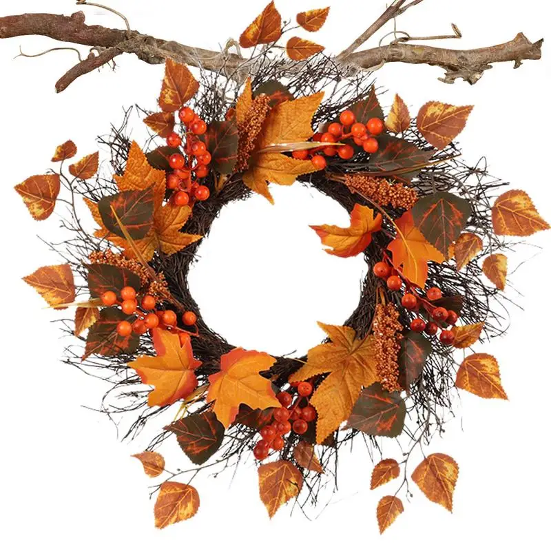 

Fall Wreath Autumn Wreath Decor Fall Wreaths Colorful Gorgeous Autumn Wreath Decorations For Thanksgiving Day Fall Harvest