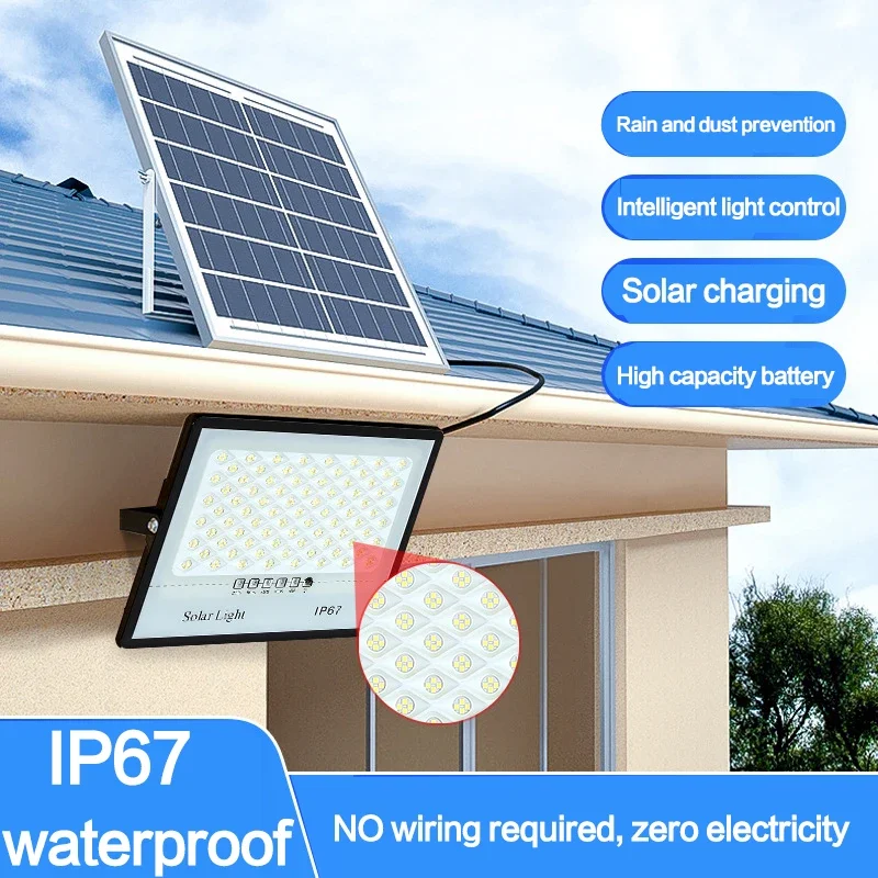 

Solar Lights Outdoor Garden LED Refletor Garden Buildings Sunlight IP67 Waterproof Lamp Spotlight Emergency Lighting Wall Light