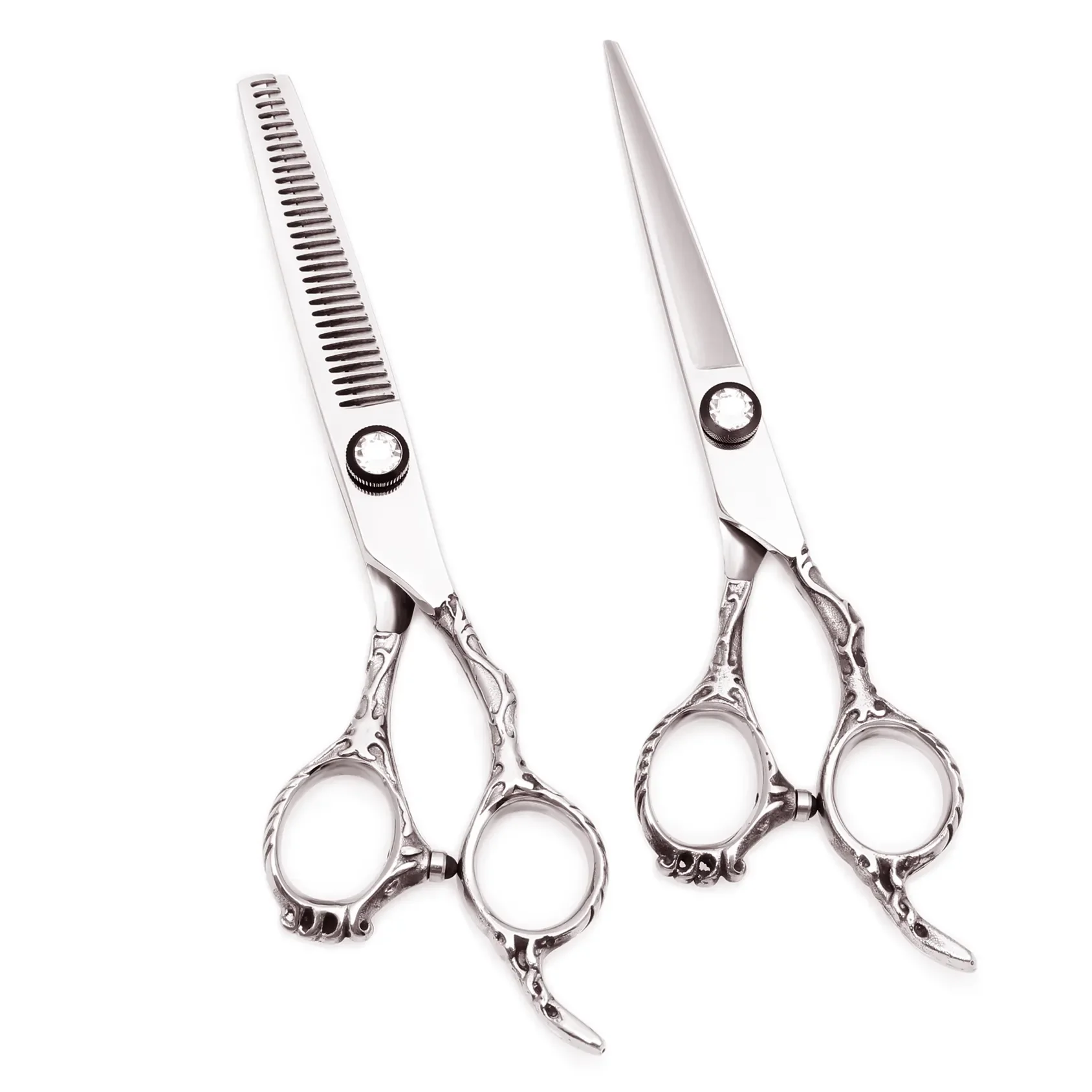 Description Picture 3 of item2Pcs 6'' Professional Hairdressing Scissors 440C Japan Hair Cutting Shears Thinning Hair Barber Scissors Dropshipping C9008