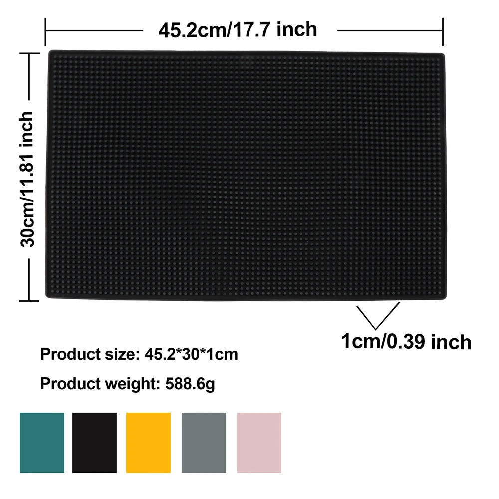 Premium Silicone Bar Mat - Durable & Stylish Spill-Proof Countertop Accessory for Home, Bars, and Restaurants