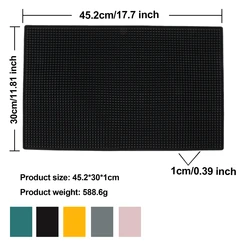 Premium Silicone Bar Mat - Durable & Stylish Spill - Proof Countertop Accessory for Home, Bars, and Restaurants (Black - style 3)