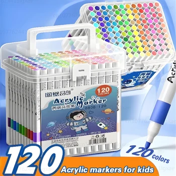 Acrylic Brush Markers Set with Portable Case 1