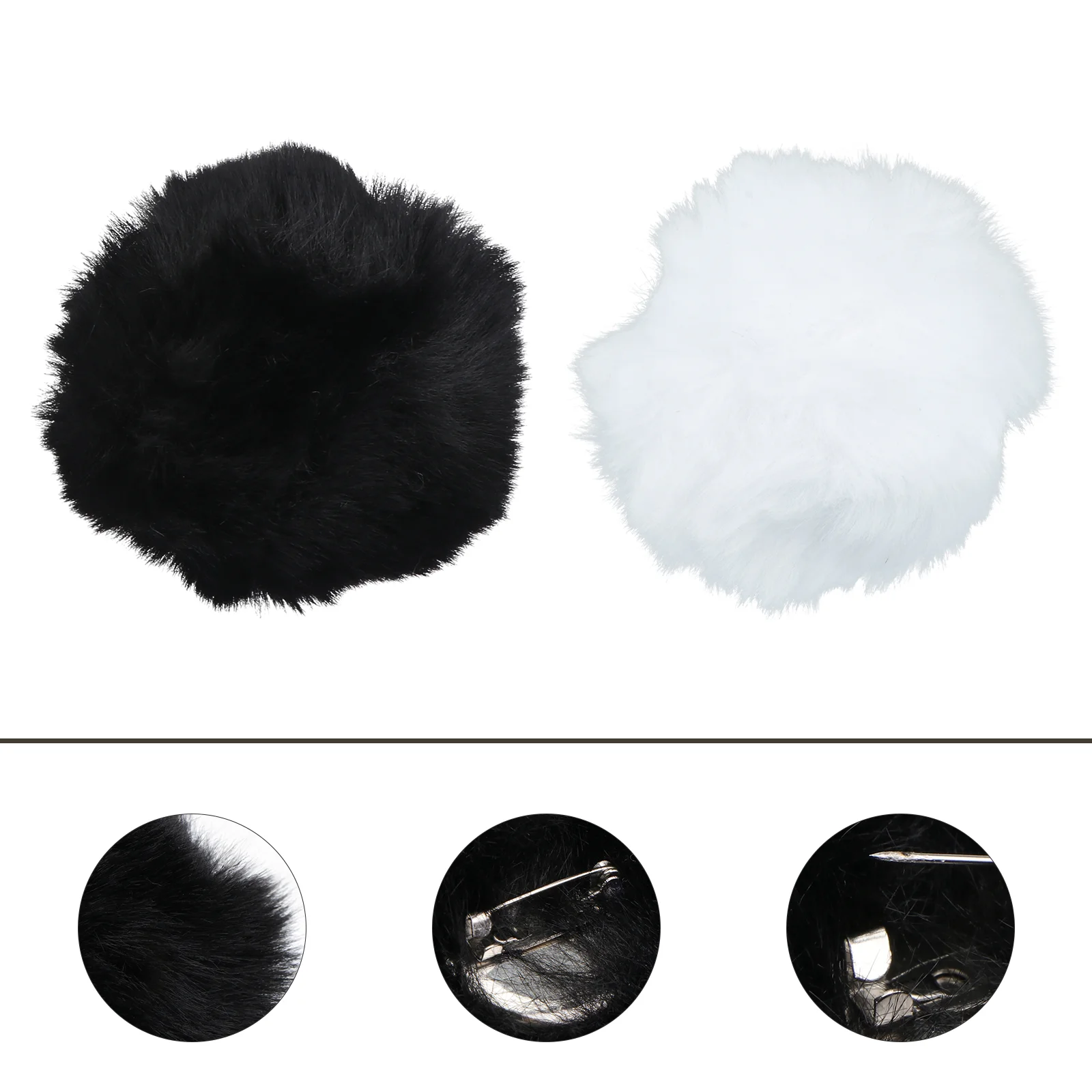2pcs Bunny Rabbit Tail Accessory Round Plush Costume Prop Rabbit Tail Plush Costume Party