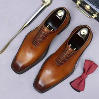 New Men's Handmade Genuine Leather Shoes Oxford Laser Carved Business Party Shoes Men's Shoes Italian Formal Shoes 37-46