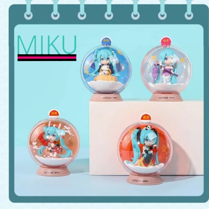

Модель Hatsune Miku, украшения, периферийные аниме-рисунки, милый мультяшный набор для гаража, милый подарок на день рождения для друга, коллекционный хрустальный шар