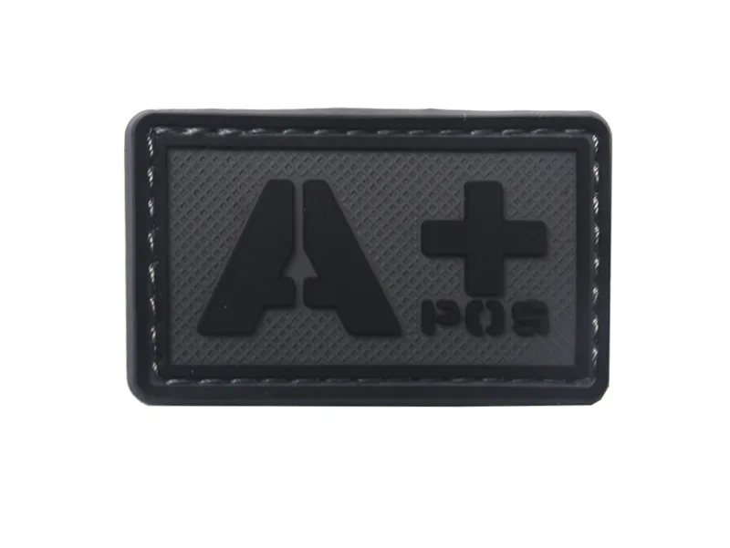 2 Toppe Con Gruppo Sanguigno 3D In Gomma PVC A B AB O O Toppe In - Foto 3