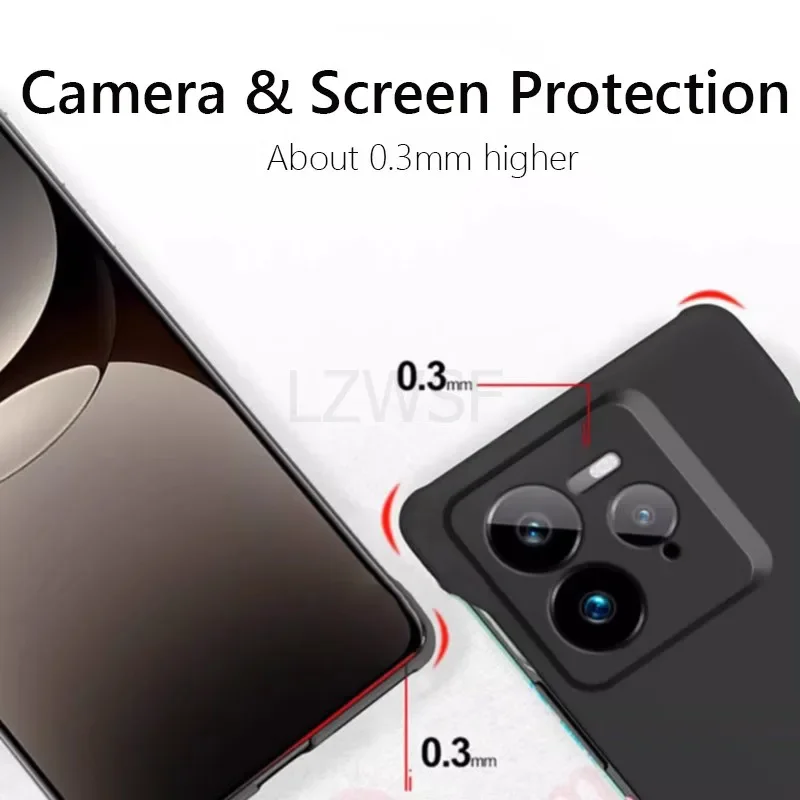 Frameless Slim Matte Hard Back Shockproof Case