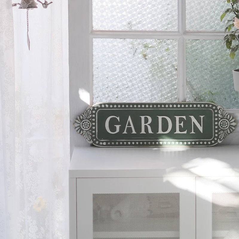 Outdoor Vintage Wall Art Decoration Wood Carving 3D Creative Garden Name Plate Wall Hangings Garden Decorations Beautiful Cute garden ornaments