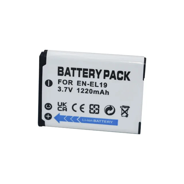 Batteria E Caricabatterie Per Nikon EN-EL19 - 2 Pezzi, Compatibile Con Coolpix S32, S100, S4300 E Altri - Foto 8