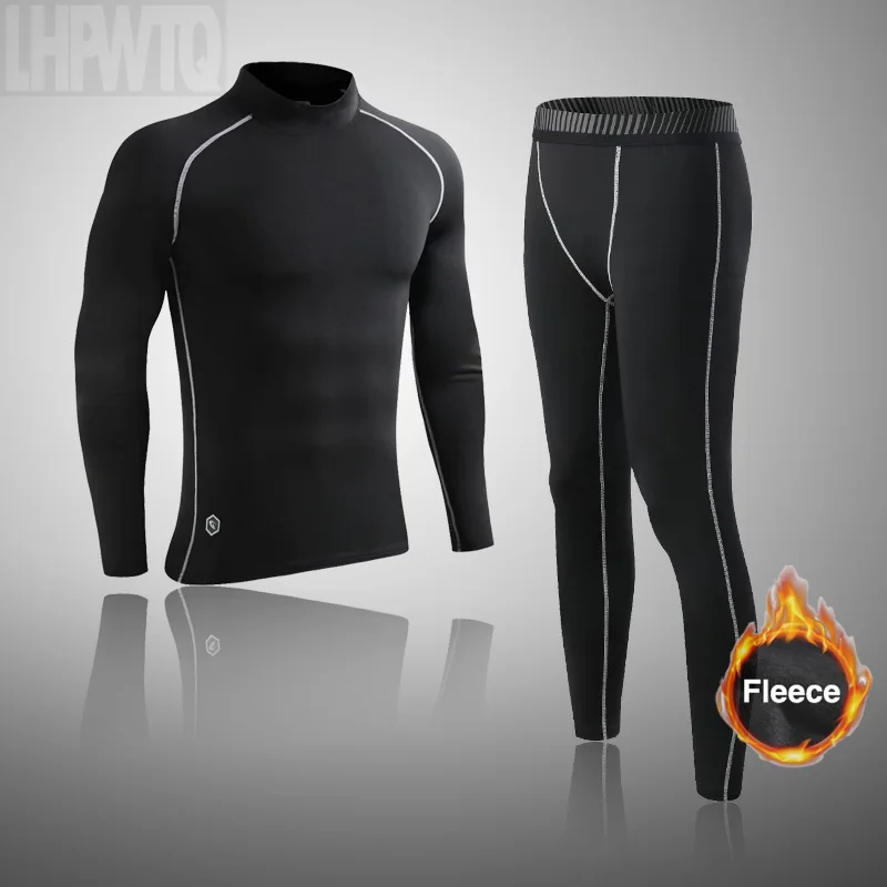 Boys Compression Leggings Pants Youth Thermal Fleece Base Layer Tights Cold  Weather Heat Gear