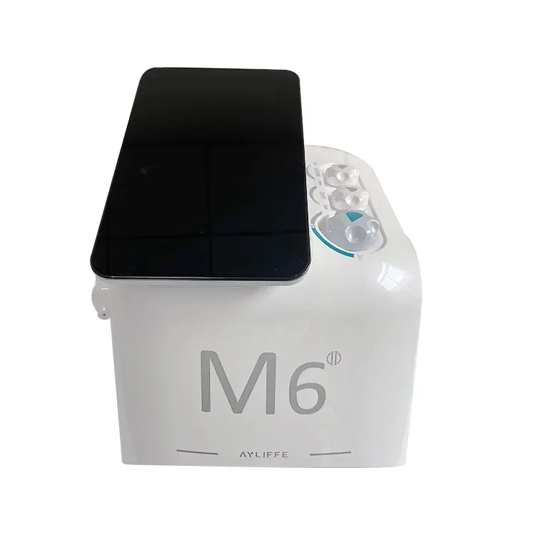 White M6 Portable 6 In 1 Hydro Dermabrasion Skin Rejuvenation Devices Hydra Face No Needle High Pressure Pen For Deep Cleansing